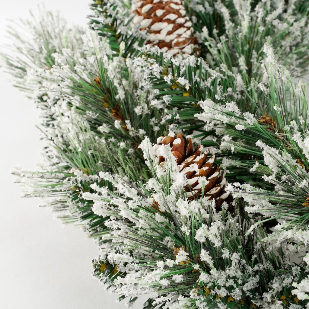 Vandans 60cm Green Frosted Christmas Wreath 8720362249825 2